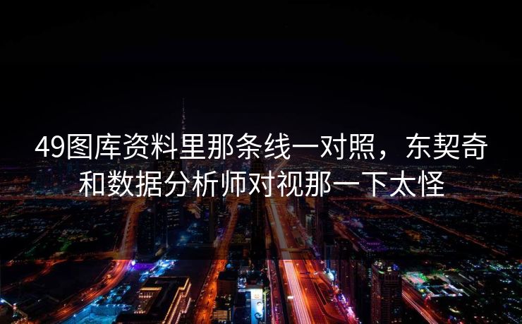 49图库资料里那条线一对照，东契奇和数据分析师对视那一下太怪