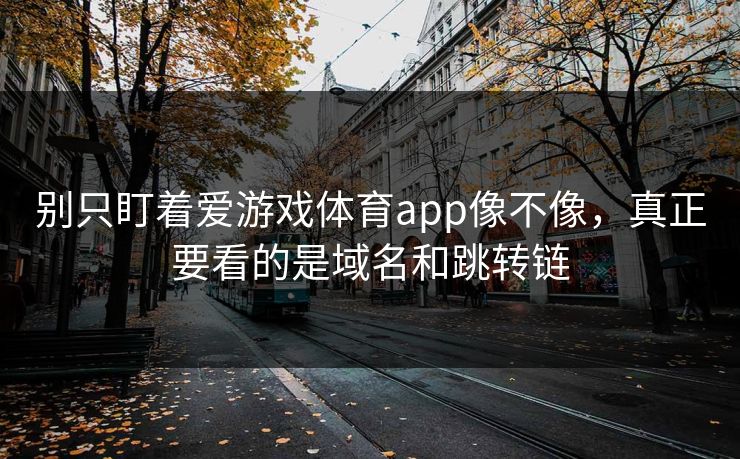 别只盯着爱游戏体育app像不像，真正要看的是域名和跳转链